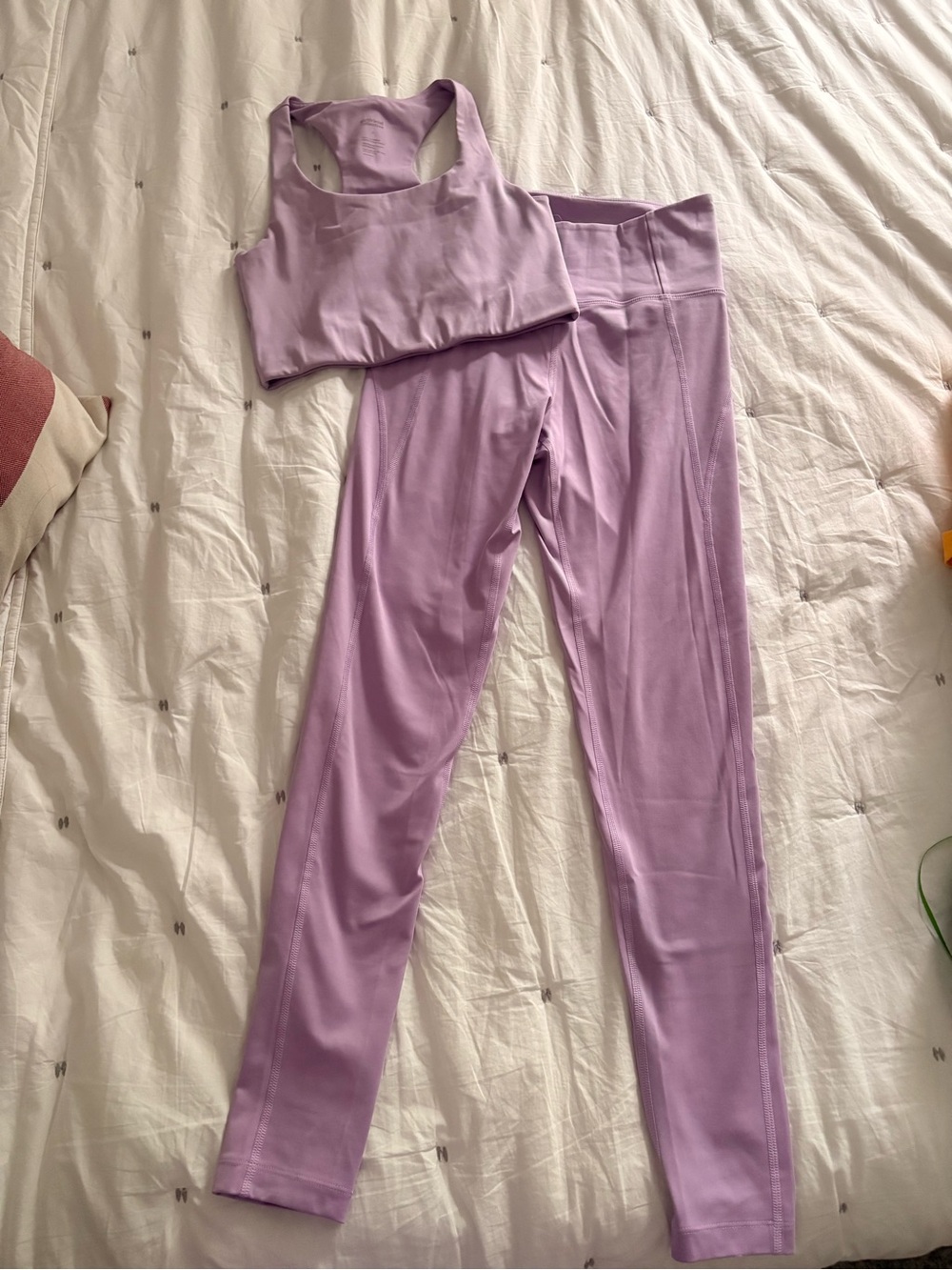 girlfriend collective Lilac High-Rise Leggings and Sports Bra Set
